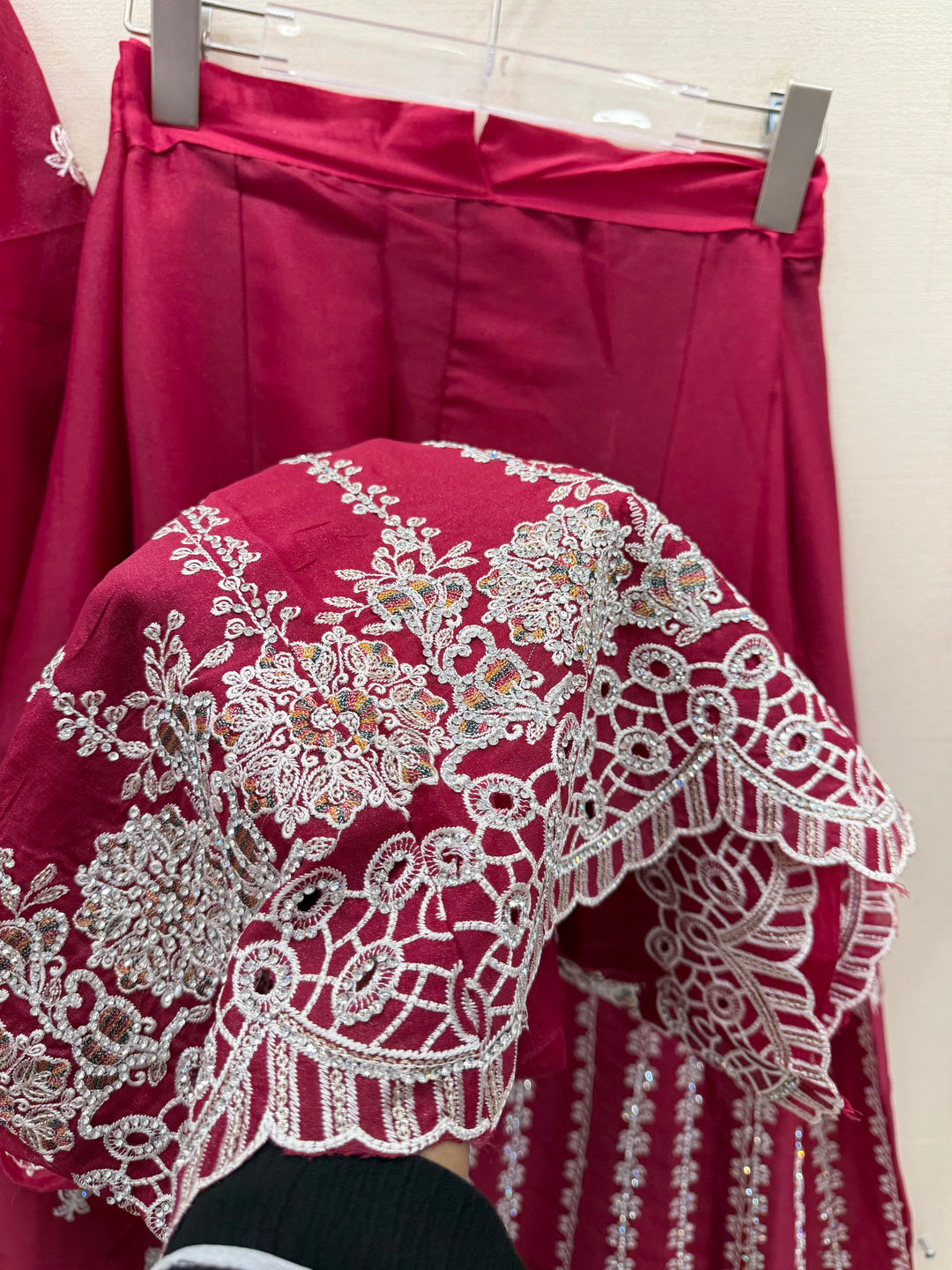 Party wear flaired plazzo suits 3140