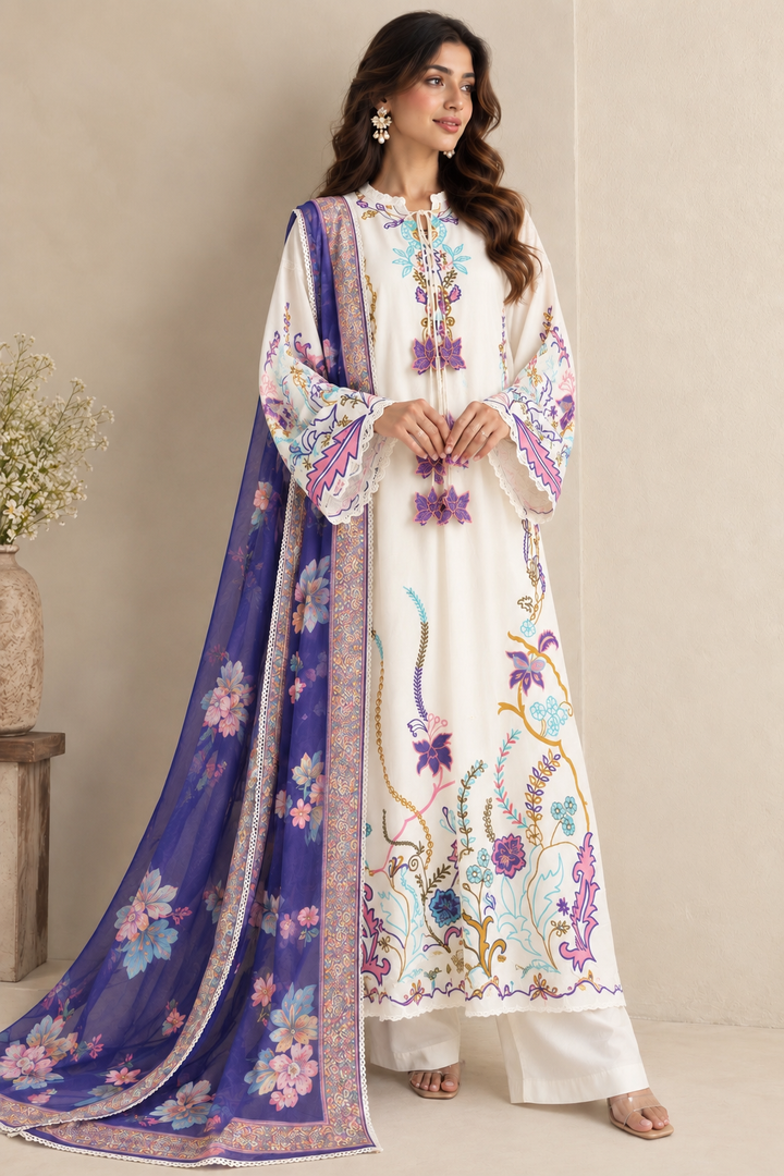 Pakistani Long cutwork Suits