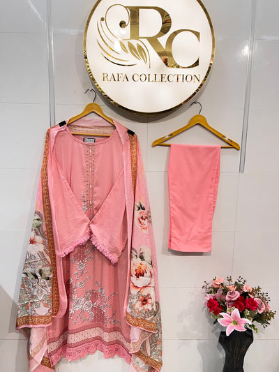 Cotton Embroidered Suits  2527