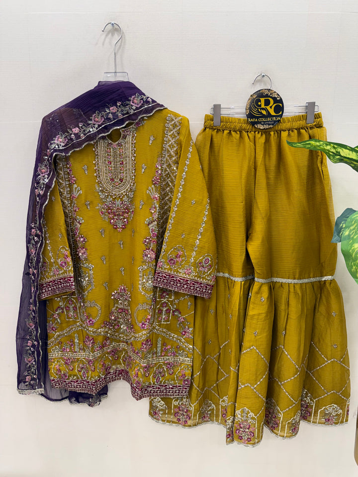 Pakistani shiffon Garara suits for women 3011