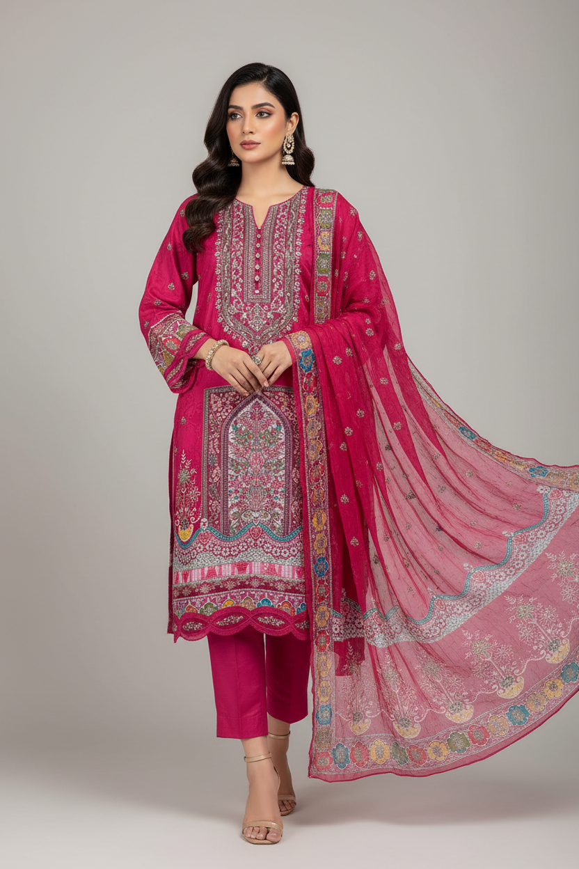 Muslin Embroided suits