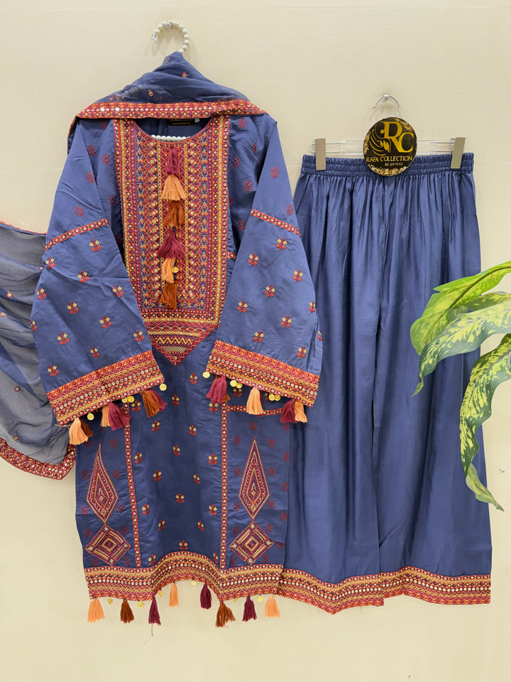 Multi embroidered afgani suits