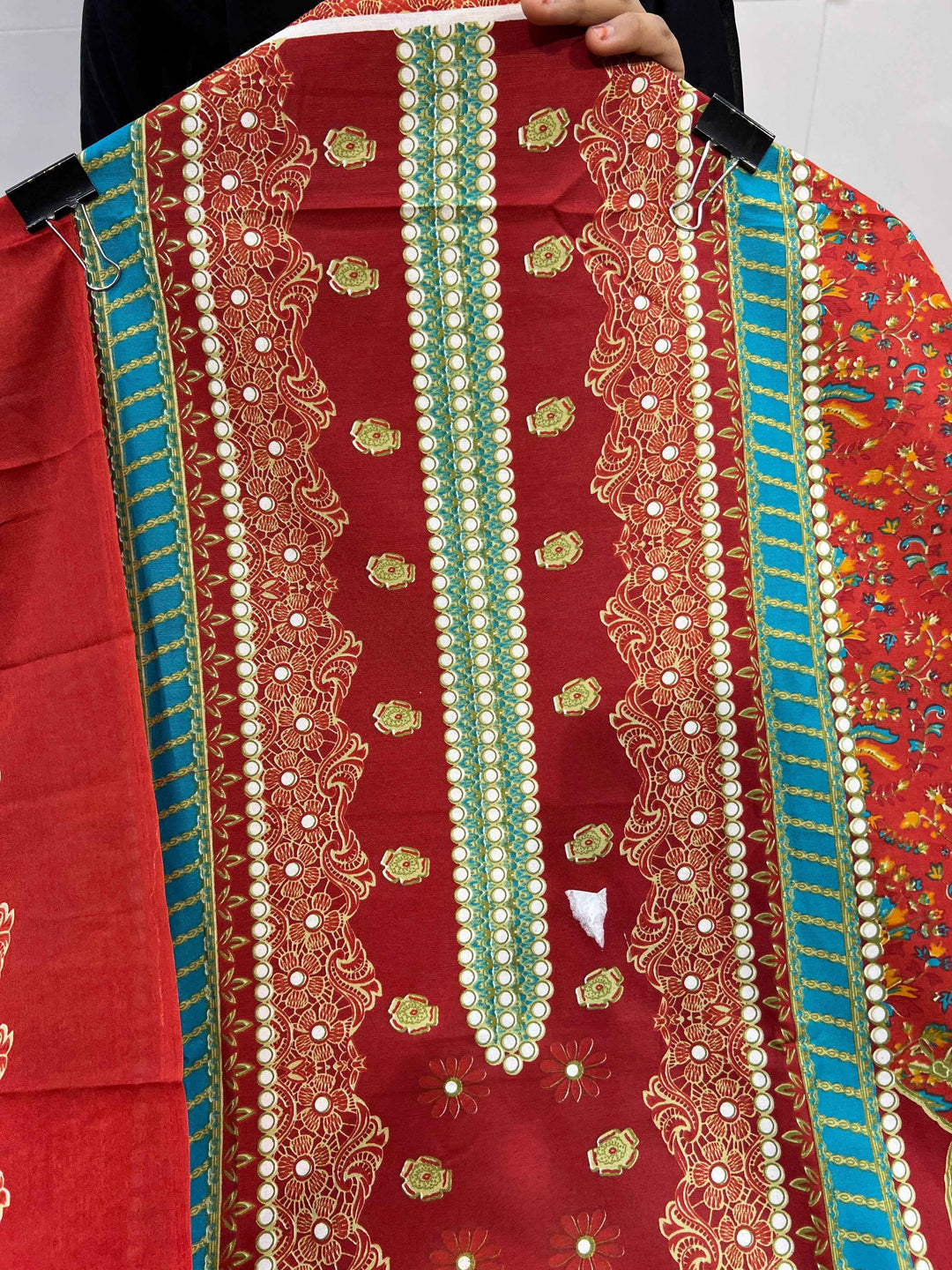 Semi Cotton Unstitched Suit 1895