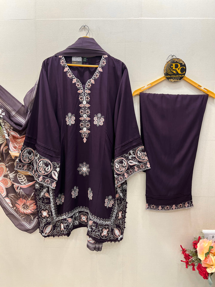 Embroidered plus size suits 2978