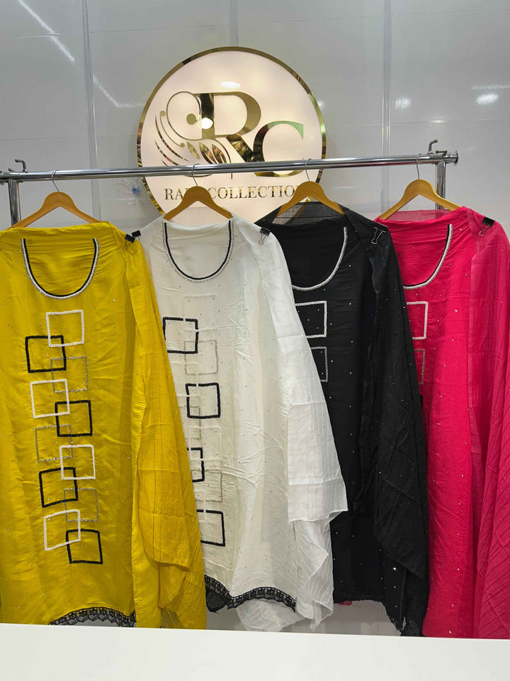 Cotton Handwork Suit 1409