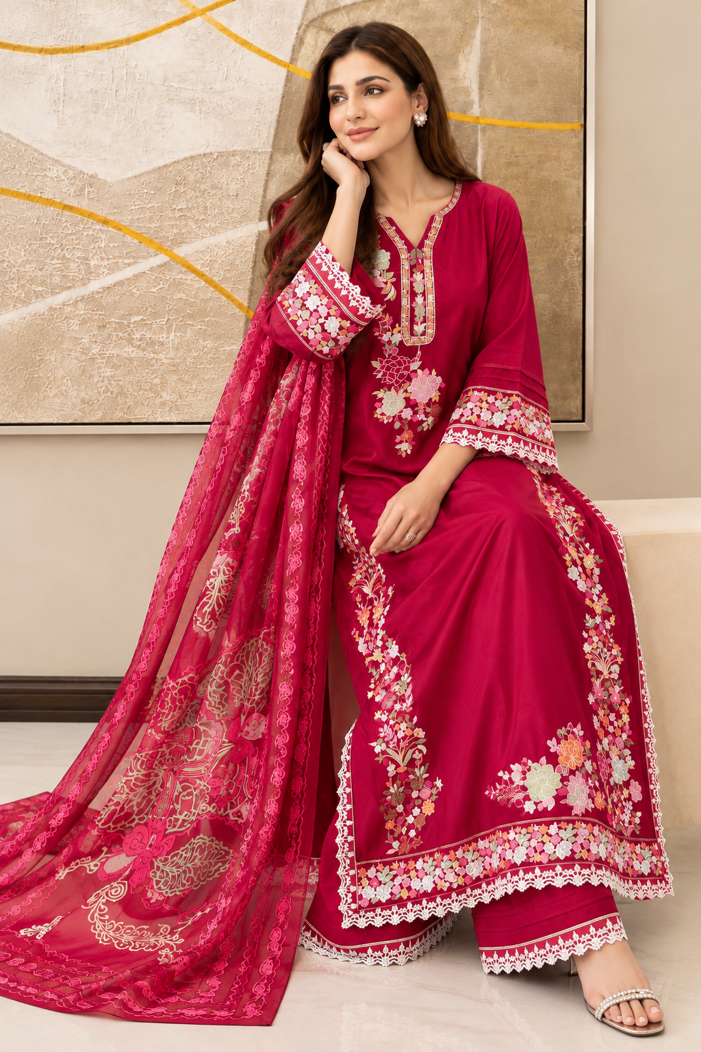 Embroidered Long Kaftan’s
