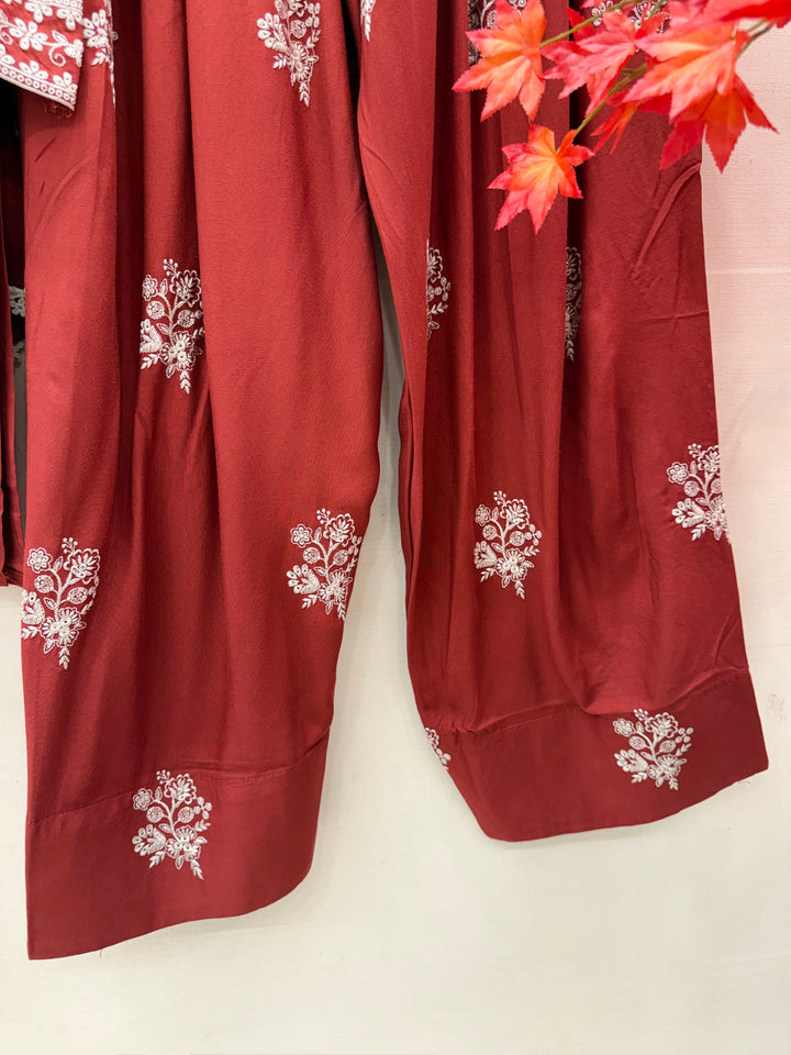Embroidered Farshi Salwar Suits