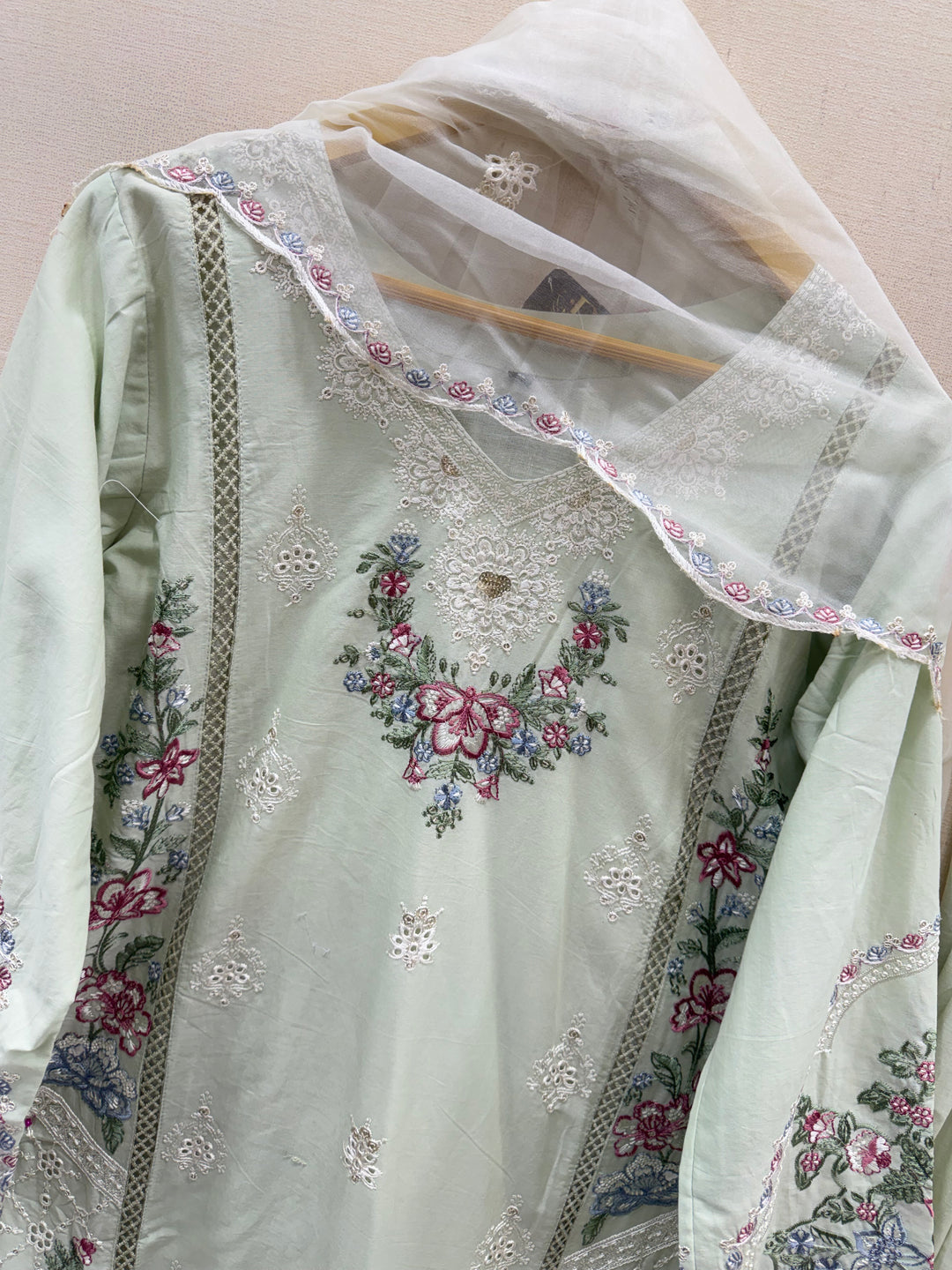 Cotton Embroidered Farshi Salwar Suits