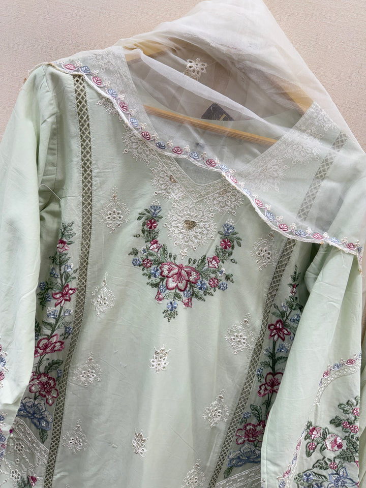 Cotton Embroidered Farshi Salwar Suits