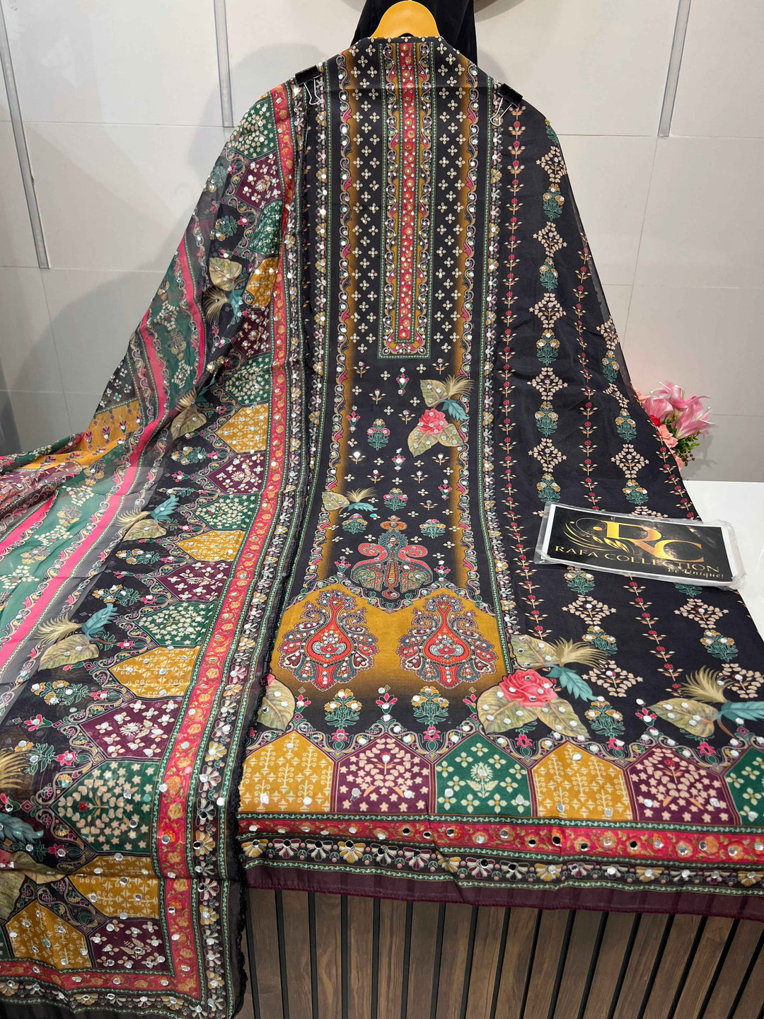 Organza Mirror Work Suit 5033