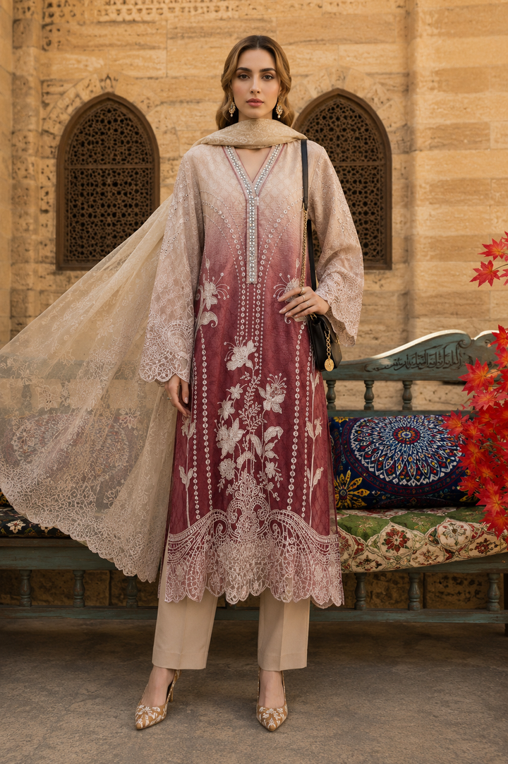 Long Pakistani Embroidered Suits