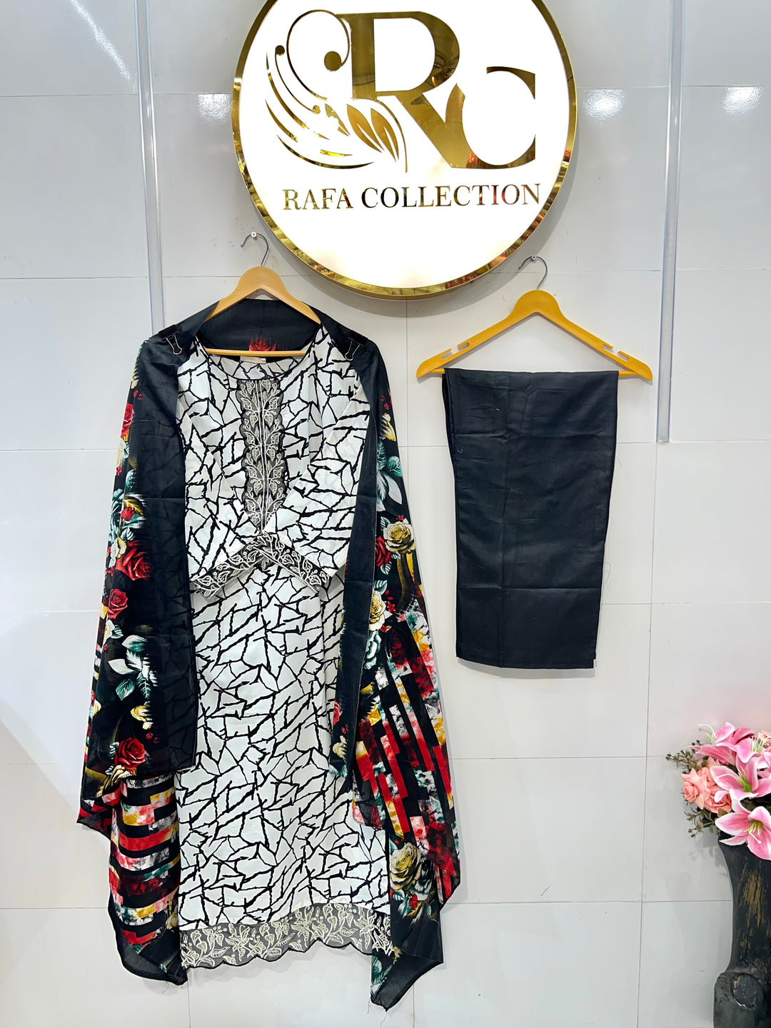 Semi Cotton Patch Work Suits 2346
