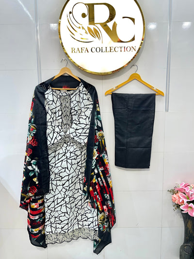 Semi Cotton Patch Work Suits 2346