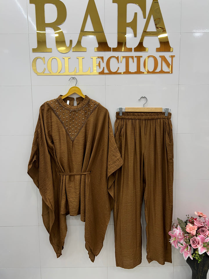 Imported  kaftan style co - ord set 838
