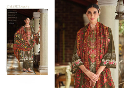 Cotton embroided dupatta collection 1707