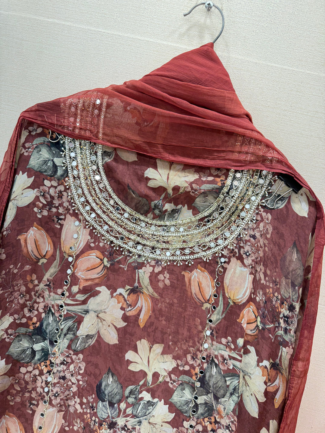 Organza unstitched suits