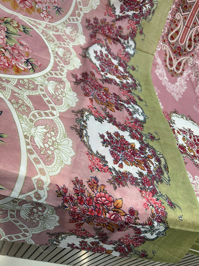 Semi Cotton embroided suit 1541