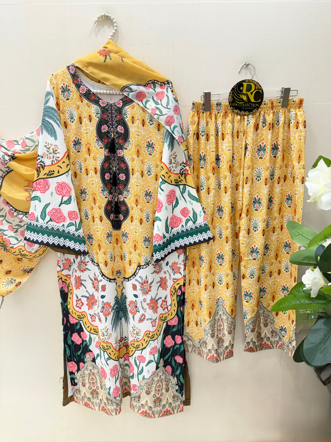 Printed long kaftan
