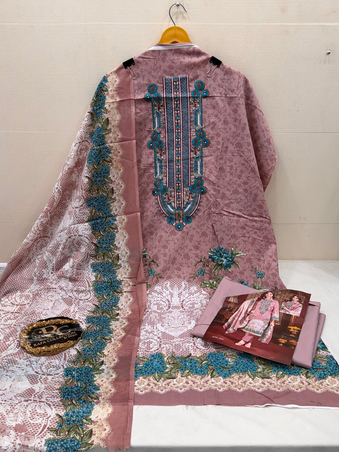 Cotton embroidered suits 2859
