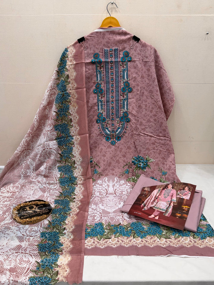 Cotton embroidered suits 2859