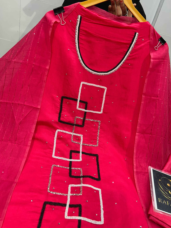 Cotton Handwork Suit 1409