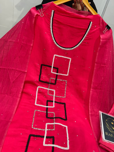 Cotton Handwork Suit 1409