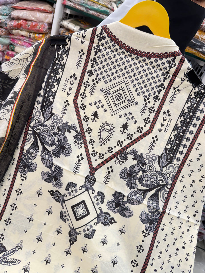Cotton printed unstitched suits 2900