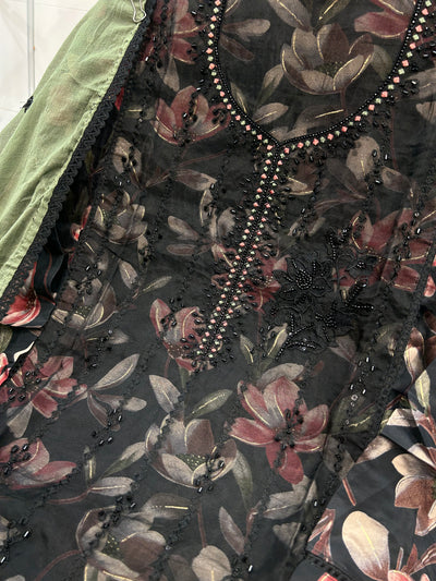 Silk cotton Handwork Suit 672801