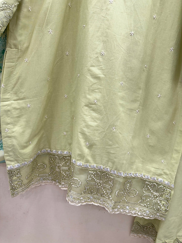 Cotton embroidered suits