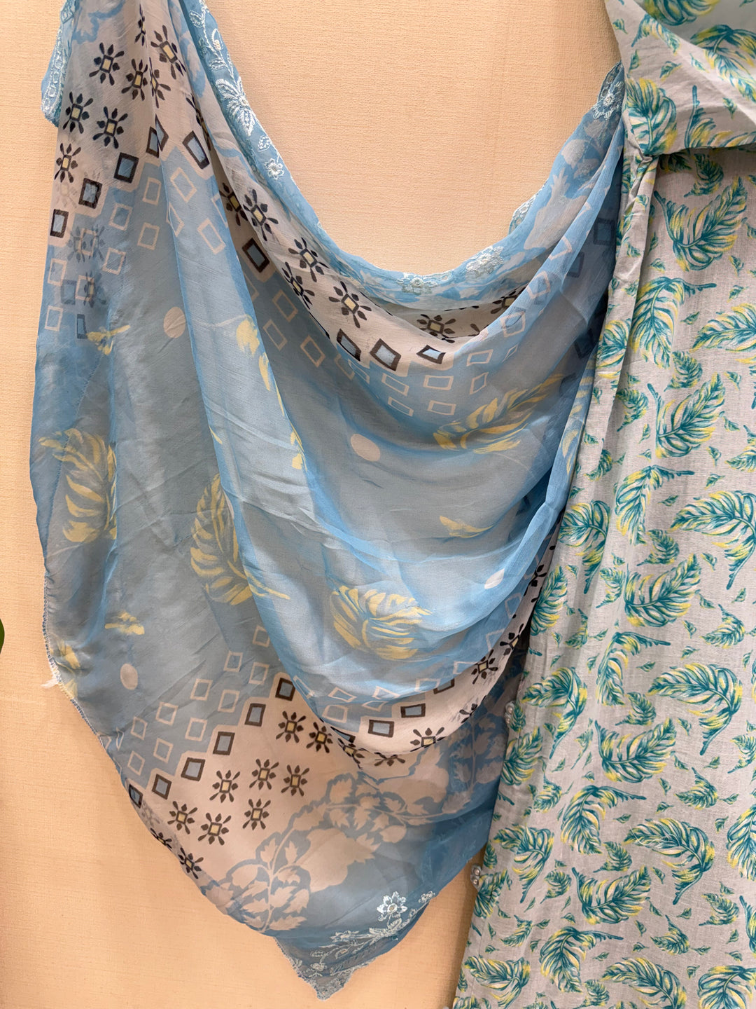 Cotton embroided suits