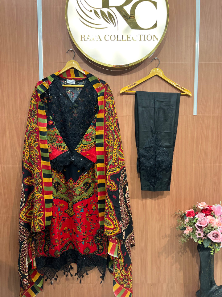 Pakistani patch work suit 2519