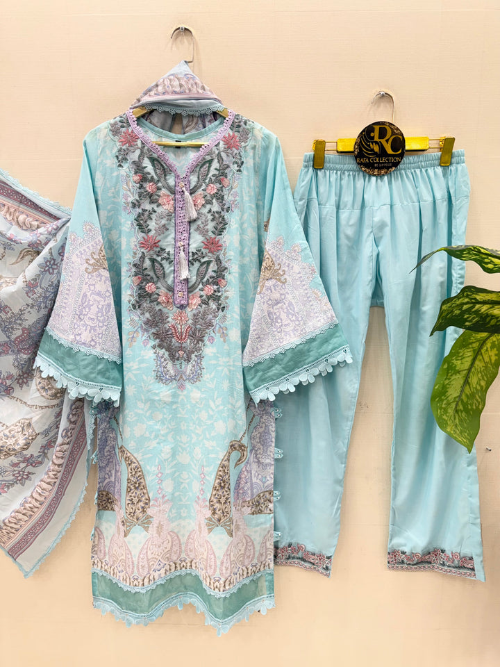 Pakistani cotton embroidered suits