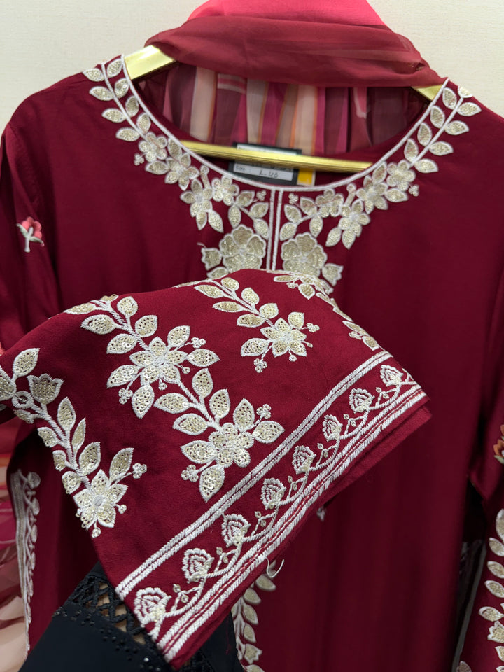 Embroidered Farshi Salwar suits