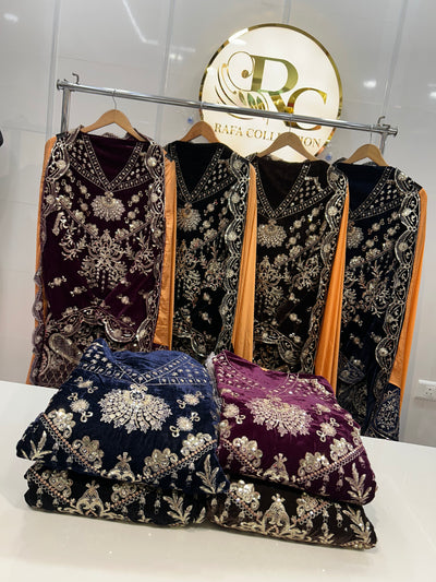 Velvet Unstitch Suit  1517