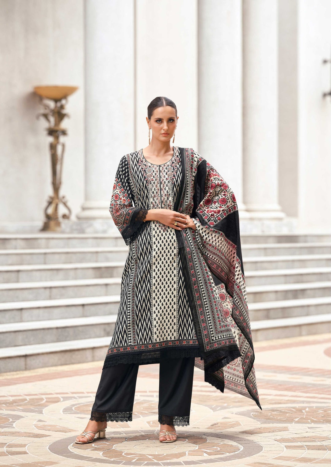 The hermitage cotton embroided suits