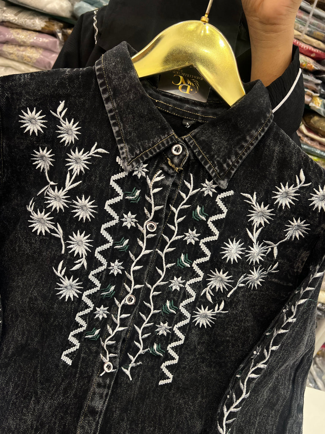 Denim embroidered tunics 2584