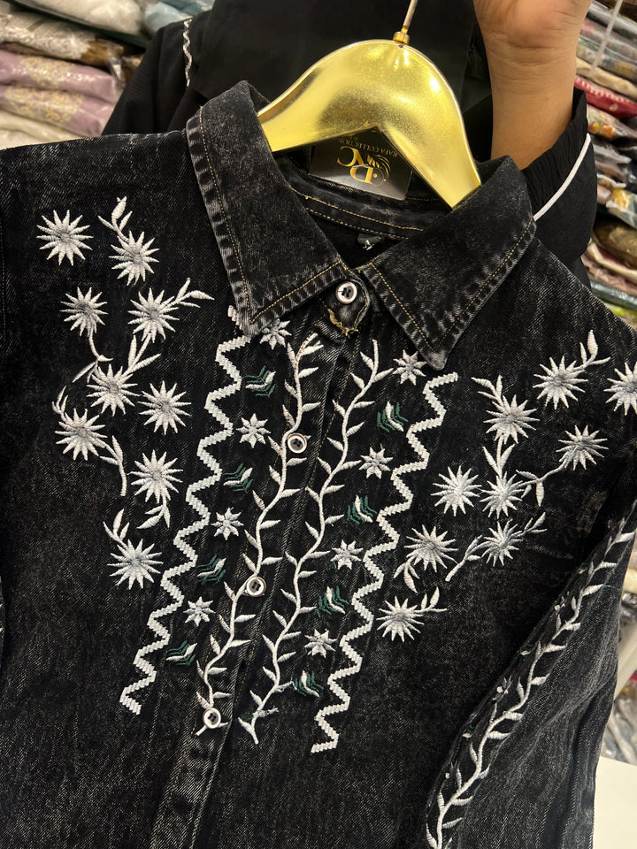 Denim embroidered tunics 2584