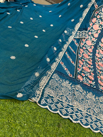 Embroided Kurti Pant Set 1065