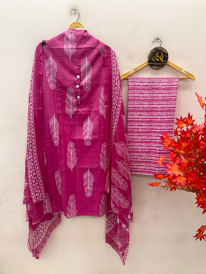 Slub Cotton Unstitched Suits