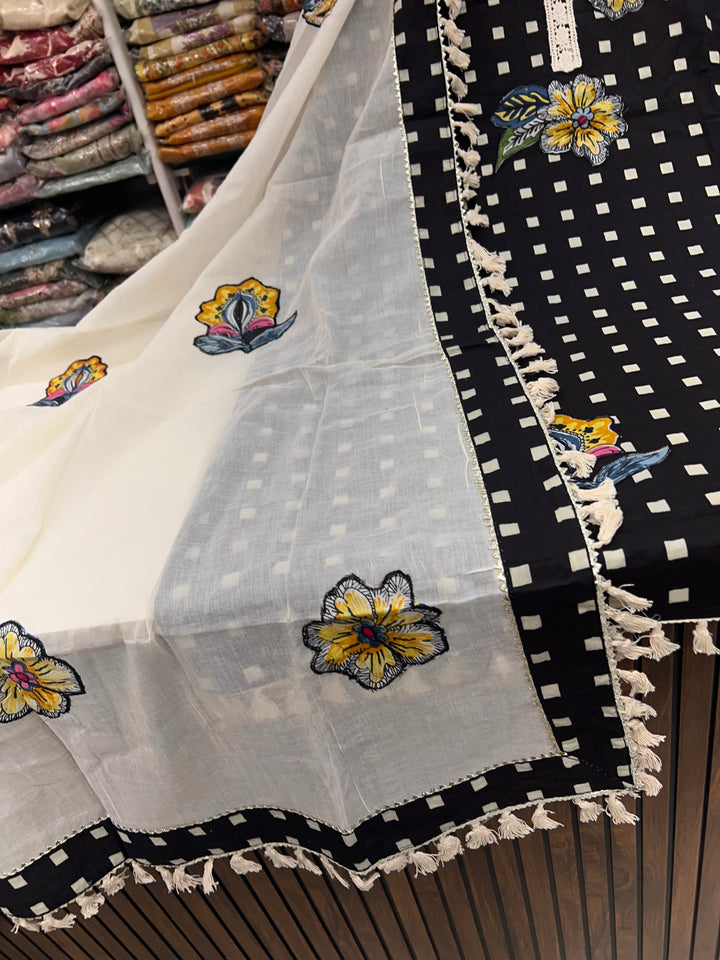 Cotton unstitched suit 30818