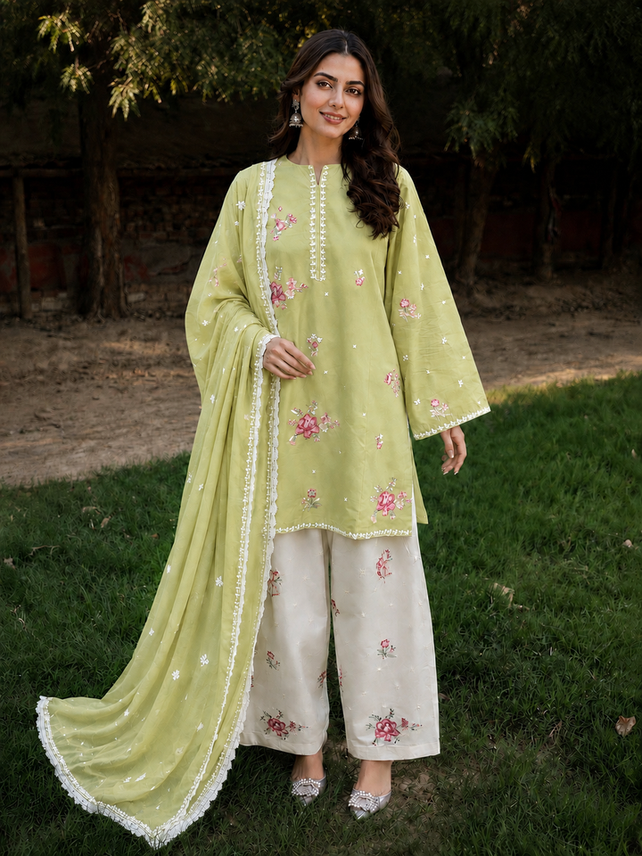 Cotton Embroidered Suits