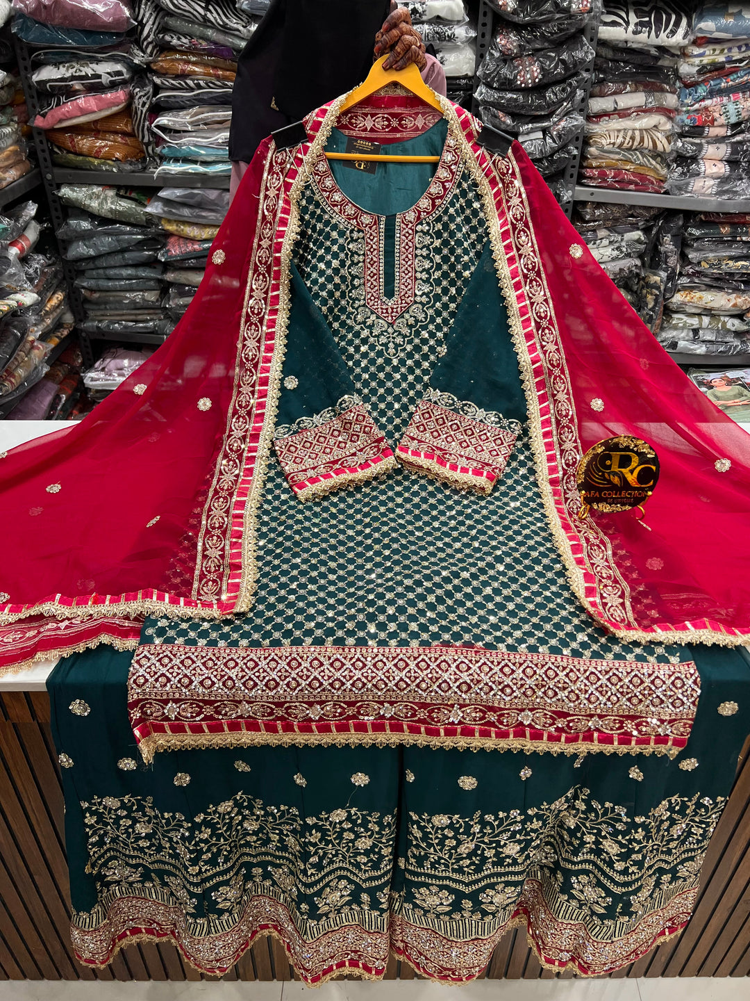 Dual color garara suit 2791