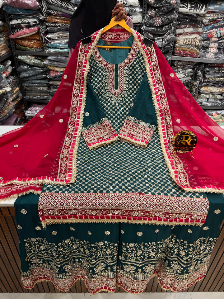 Dual color garara suit 2791