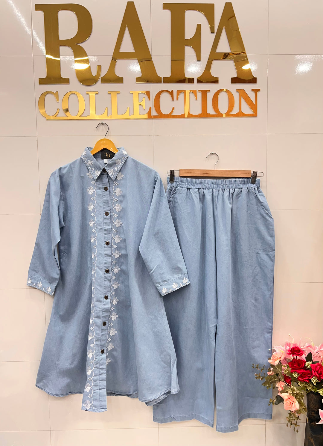 Denim Embroided Co-Ord Sets 2598
