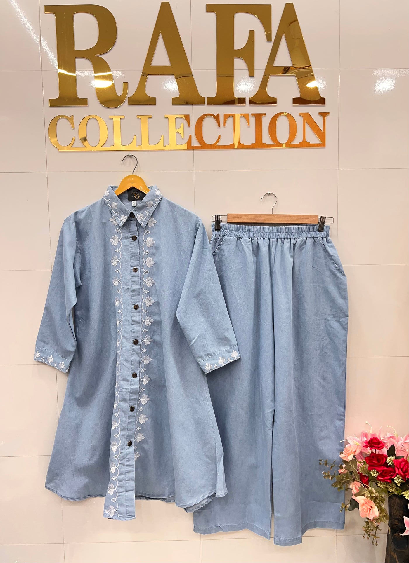 Denim Embroided Co-Ord Sets 2598
