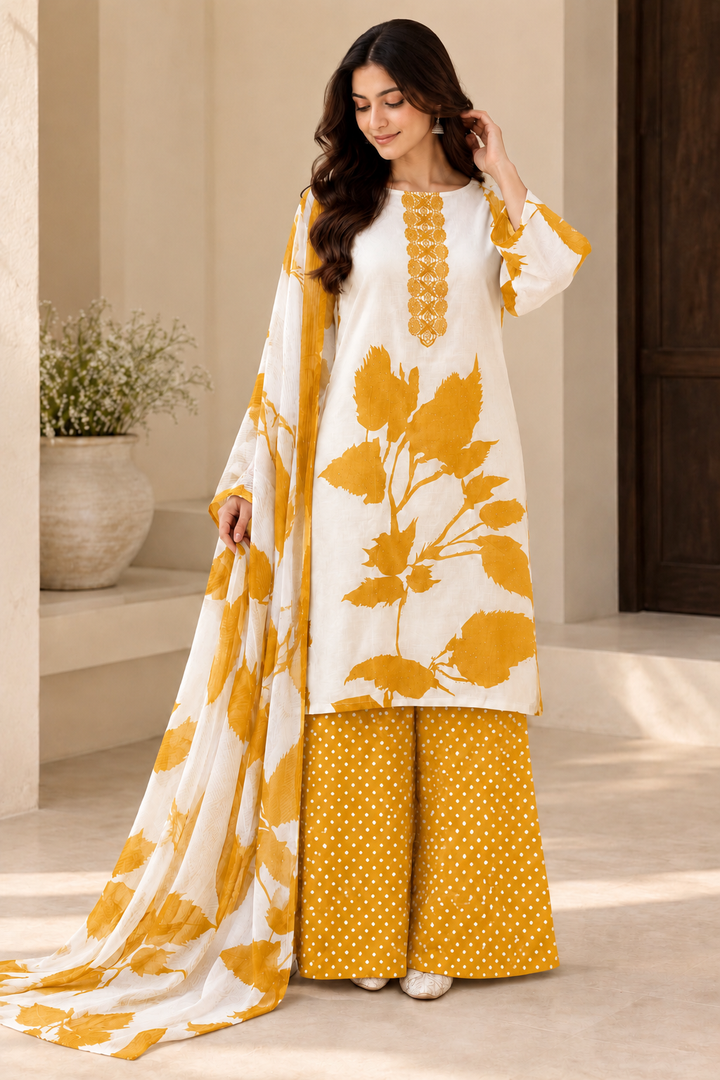 Slub Cotton Unstitched Suits