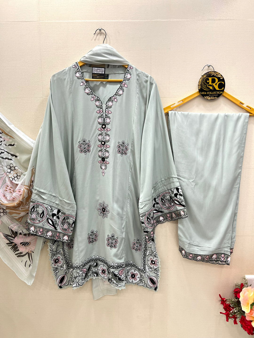 Embroidered plus size suits 2978