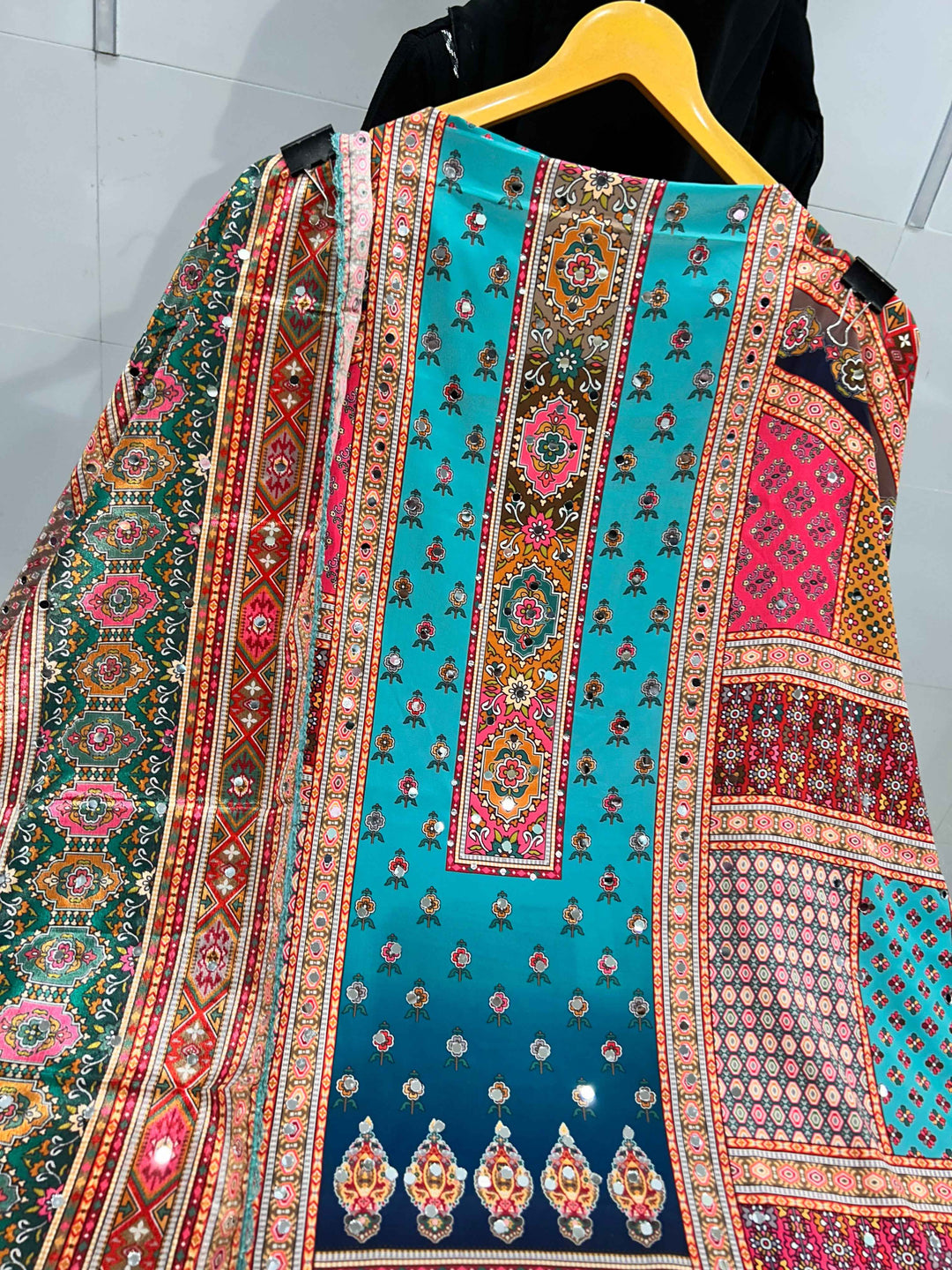 Multi colour mirror Suit 1257