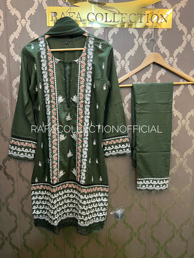 Embroided kurti pant suit 530