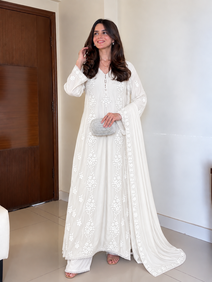 Lucknawi Long kaftan Suits